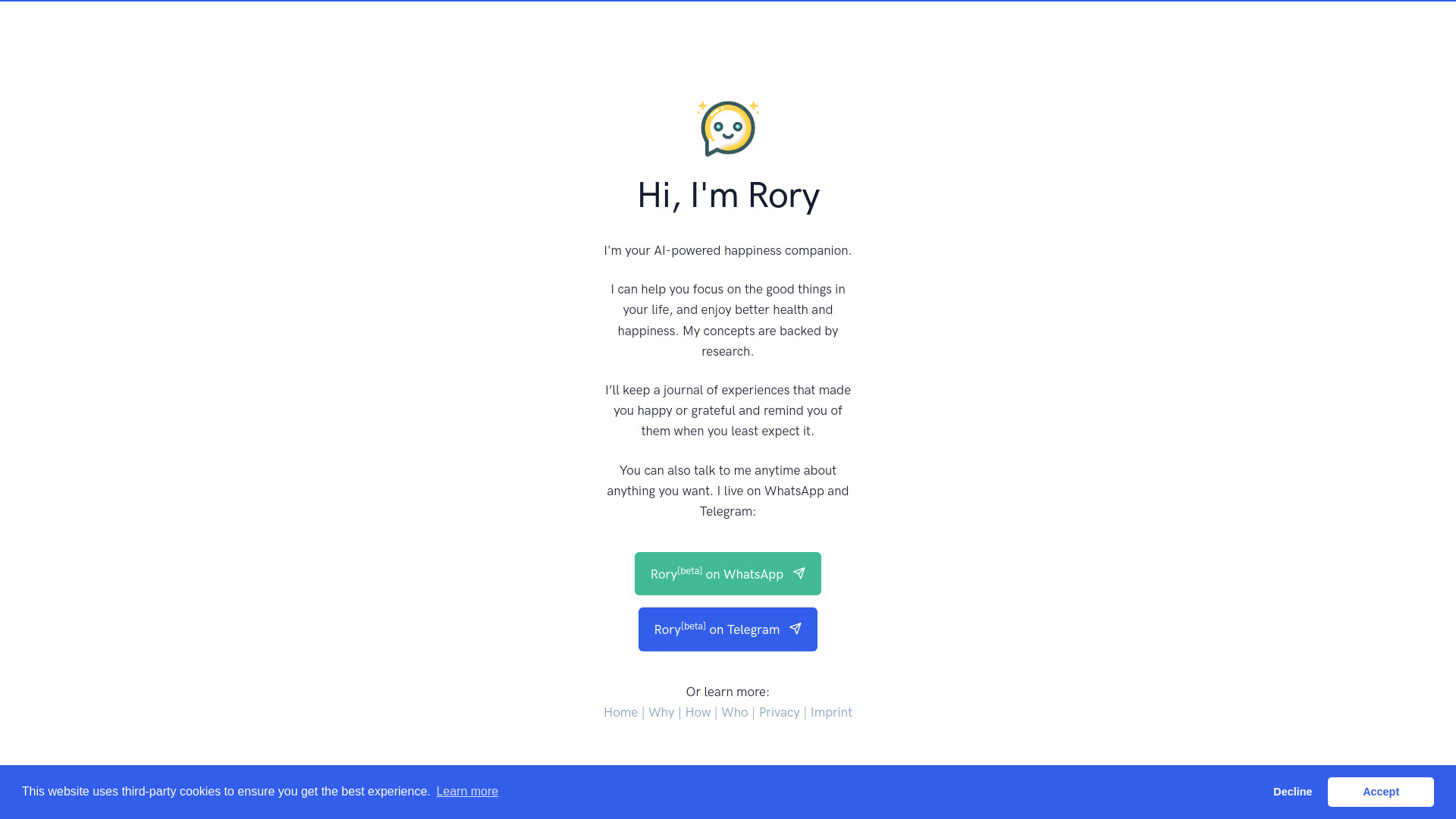 Rory AI [beta] – AI Journaling Companion