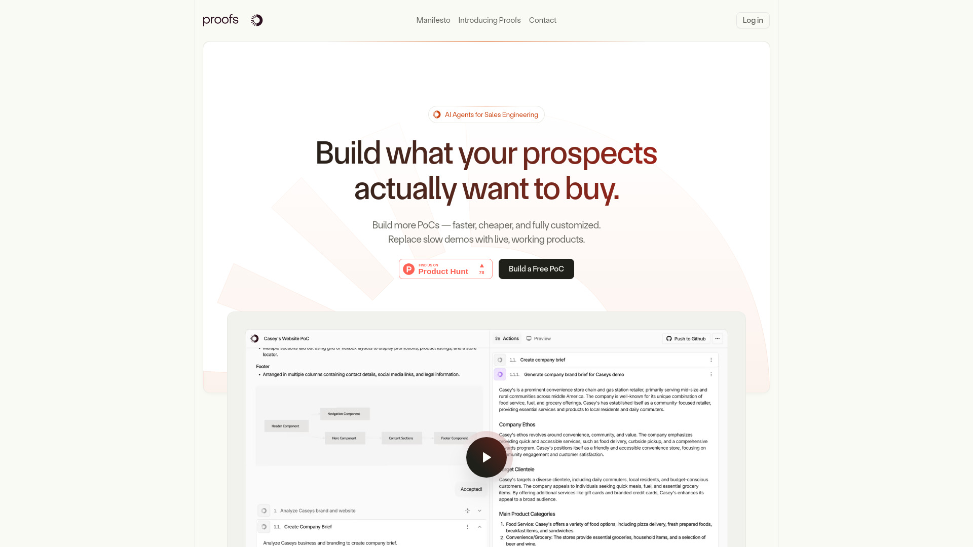 Proofs – AI Agents for Sales Engineering