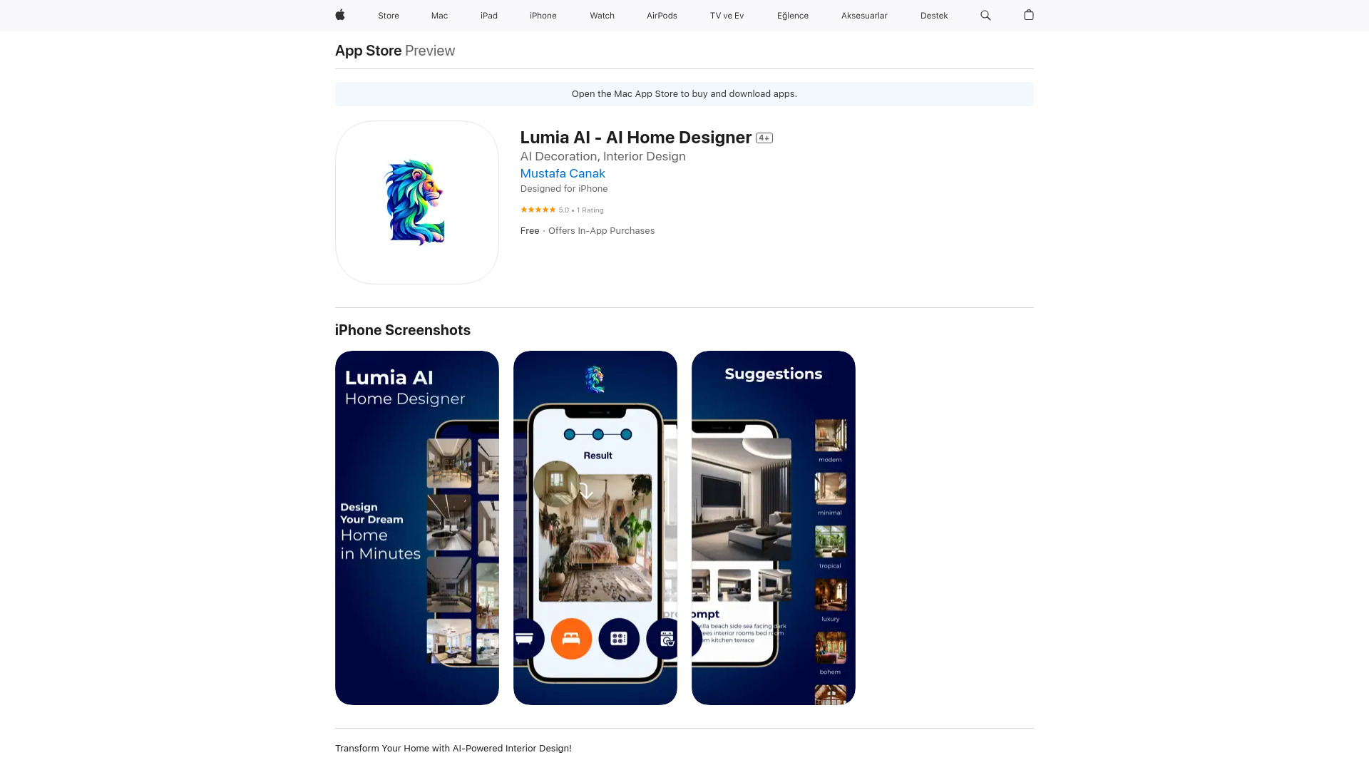 Lumia AI – AI Home Designer