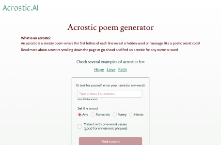 Acrostic AI