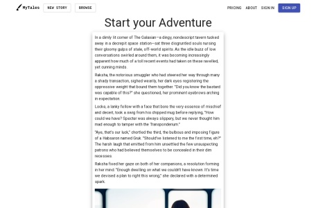 MyTales – AI Powered Story Generator
