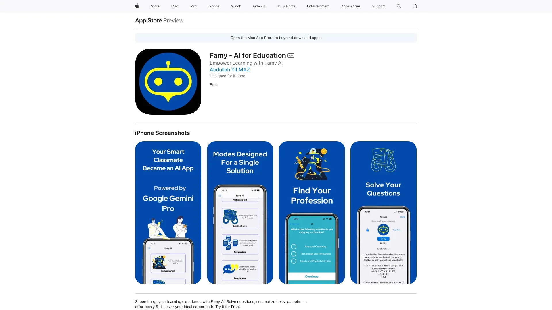 Famy – AI For Education (Gemini Pro)