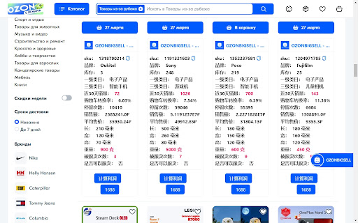 OZONBIGSELL – 专注OZON平台数据分析 – 国内开发OZON插件第一人