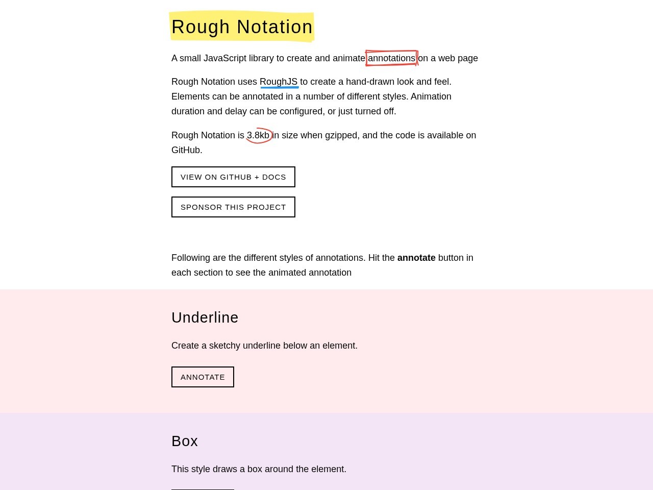 Rough Notation官网