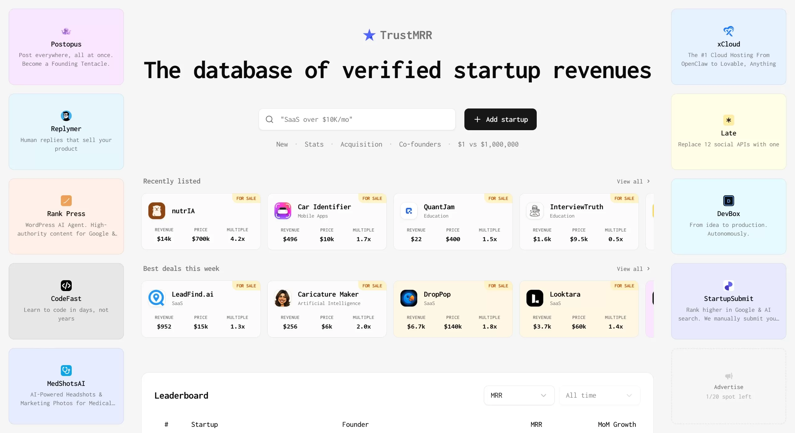 TrustMRR(图1) TrustMRR