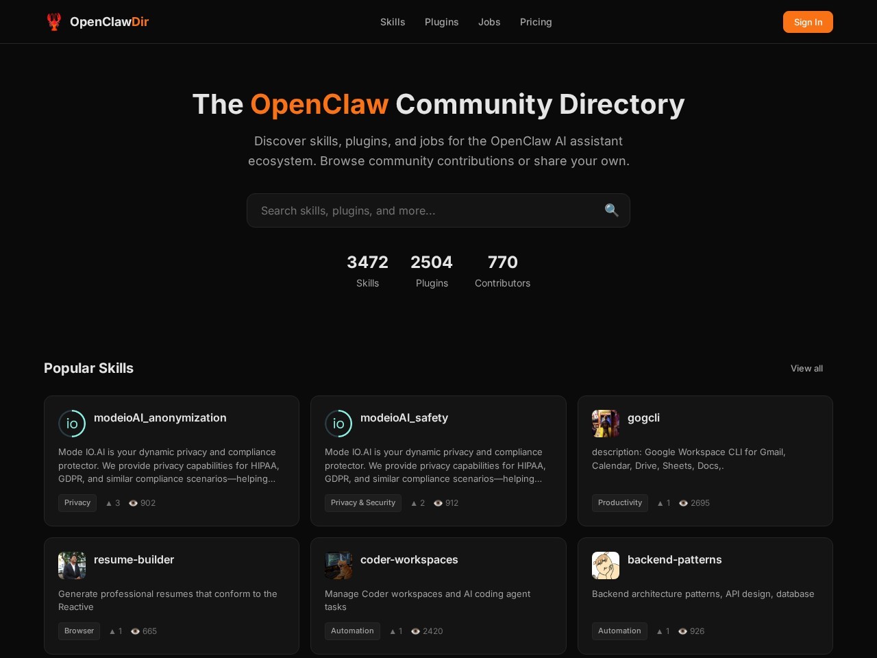 OpenClawDir官网