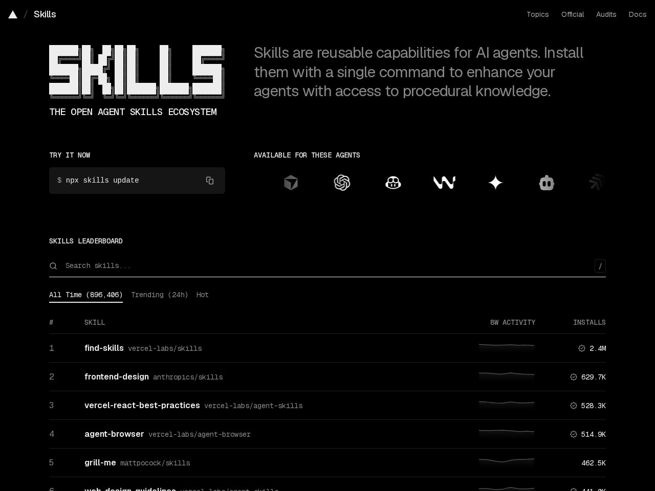 Skills.sh官网