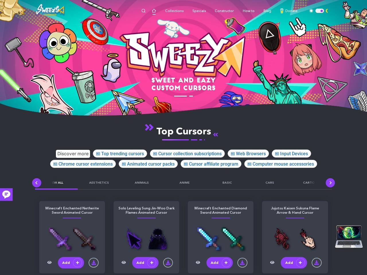Sweezy Cursors