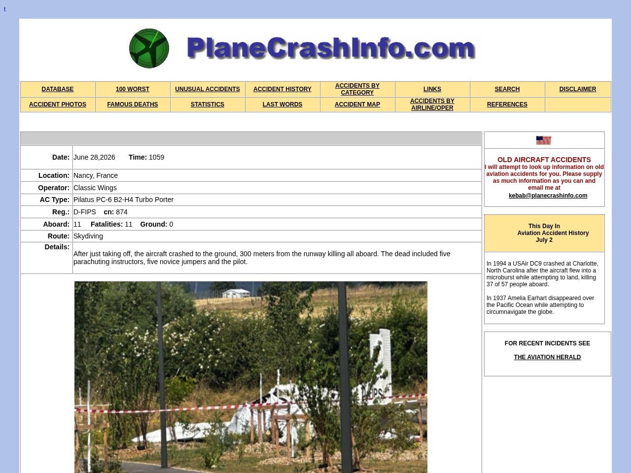 planecrashinfo官网