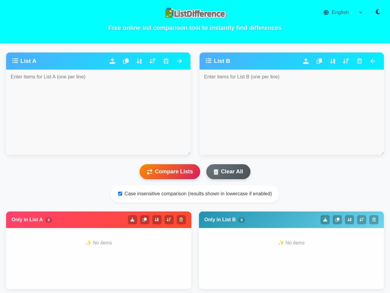 ListDifference