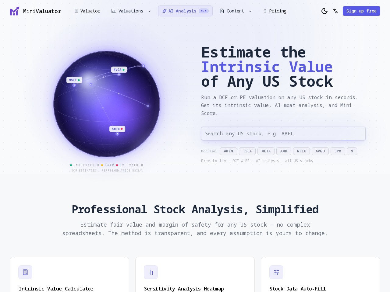 Stock Valuation Calculator官网