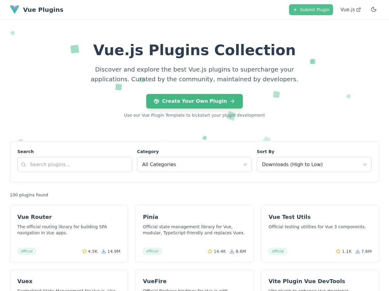 Vue.js Plugins Collection官网