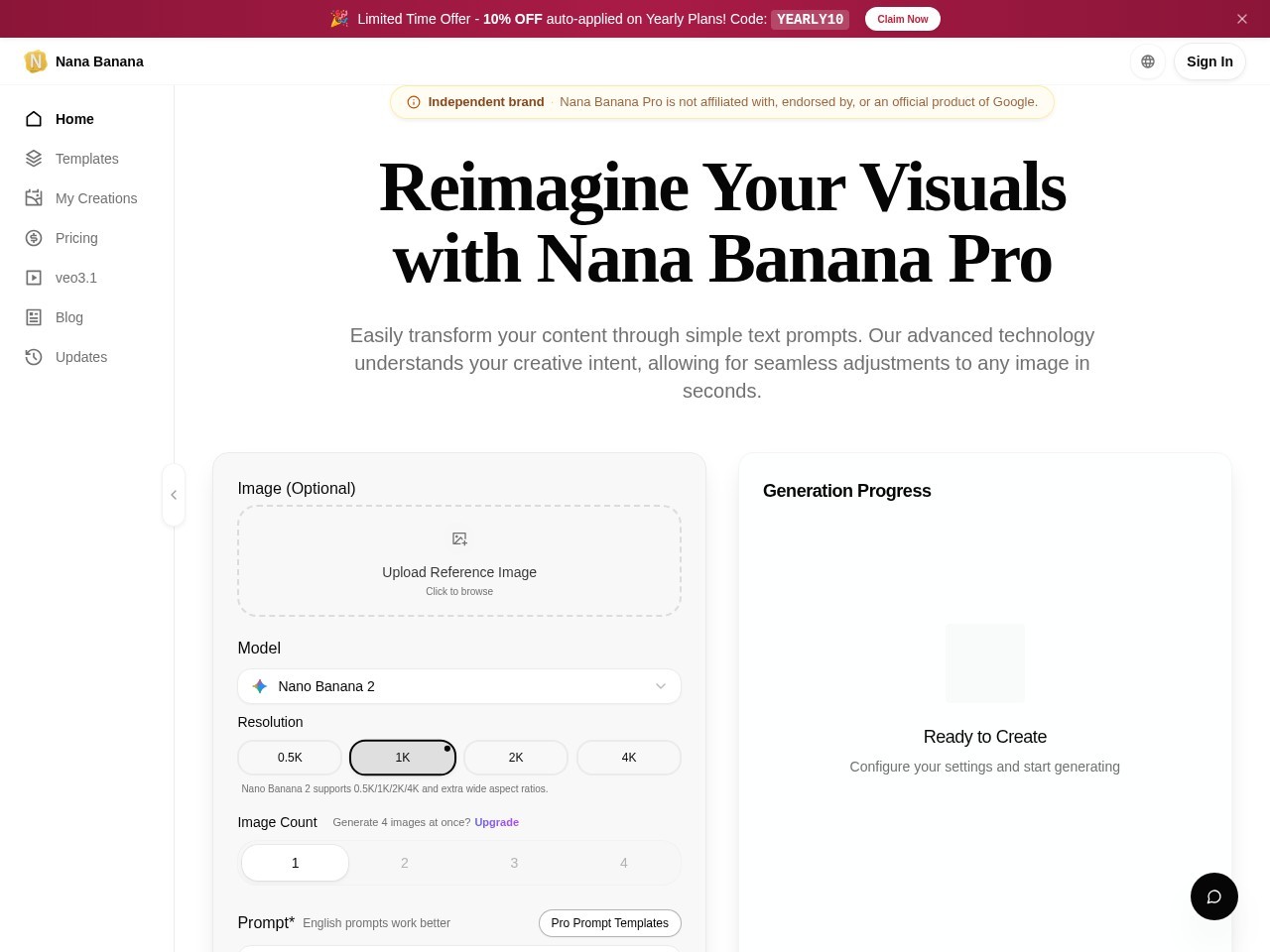Nana Banana Pro官网