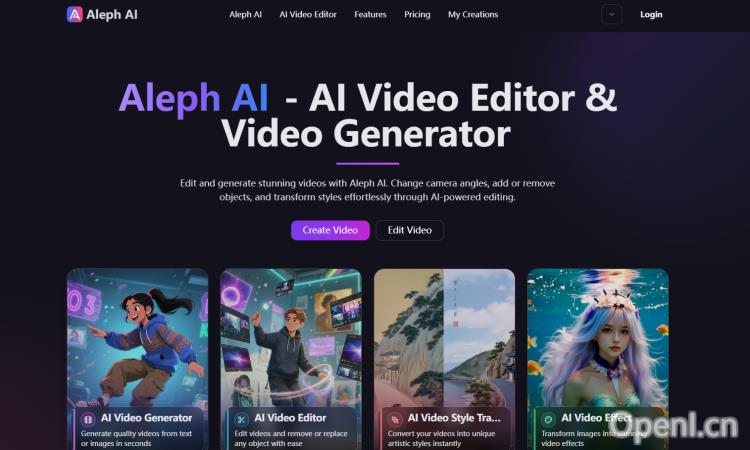 Aleph AI - AI Video Editor & Generator