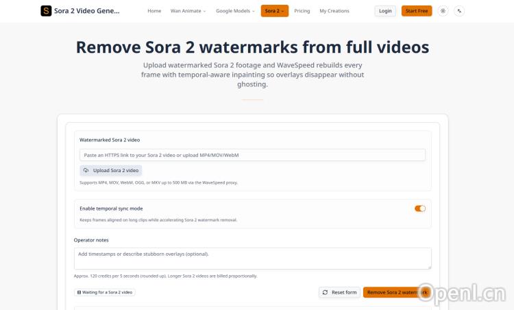 soradeo Sora 2 Video Watermark Remover