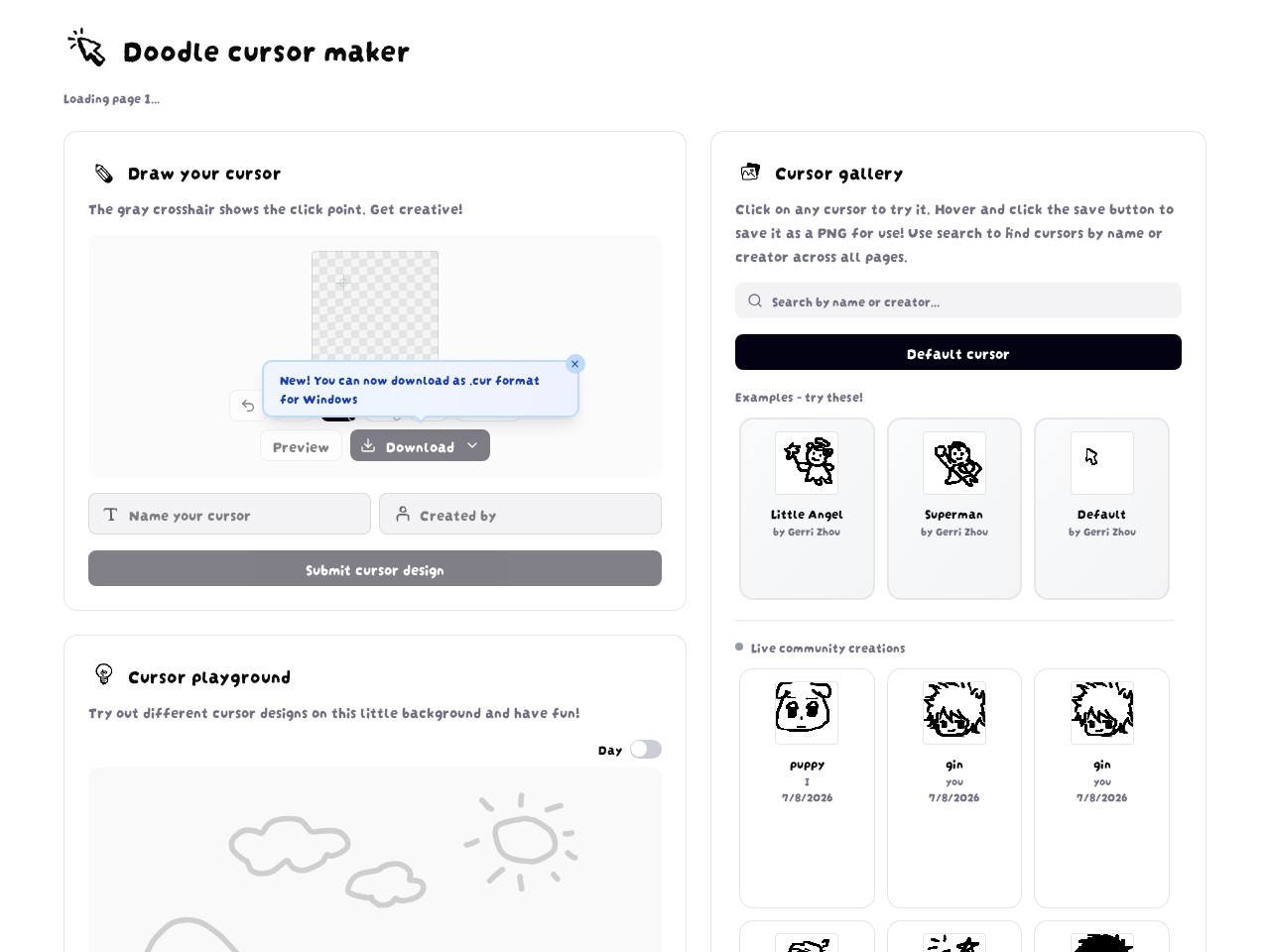 Doodle cursor maker官网
