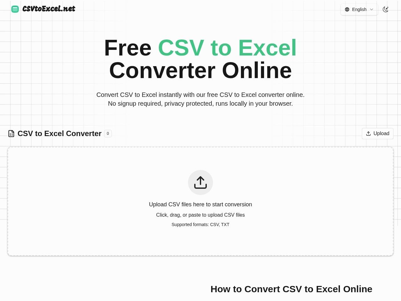 CSV转Excel官网