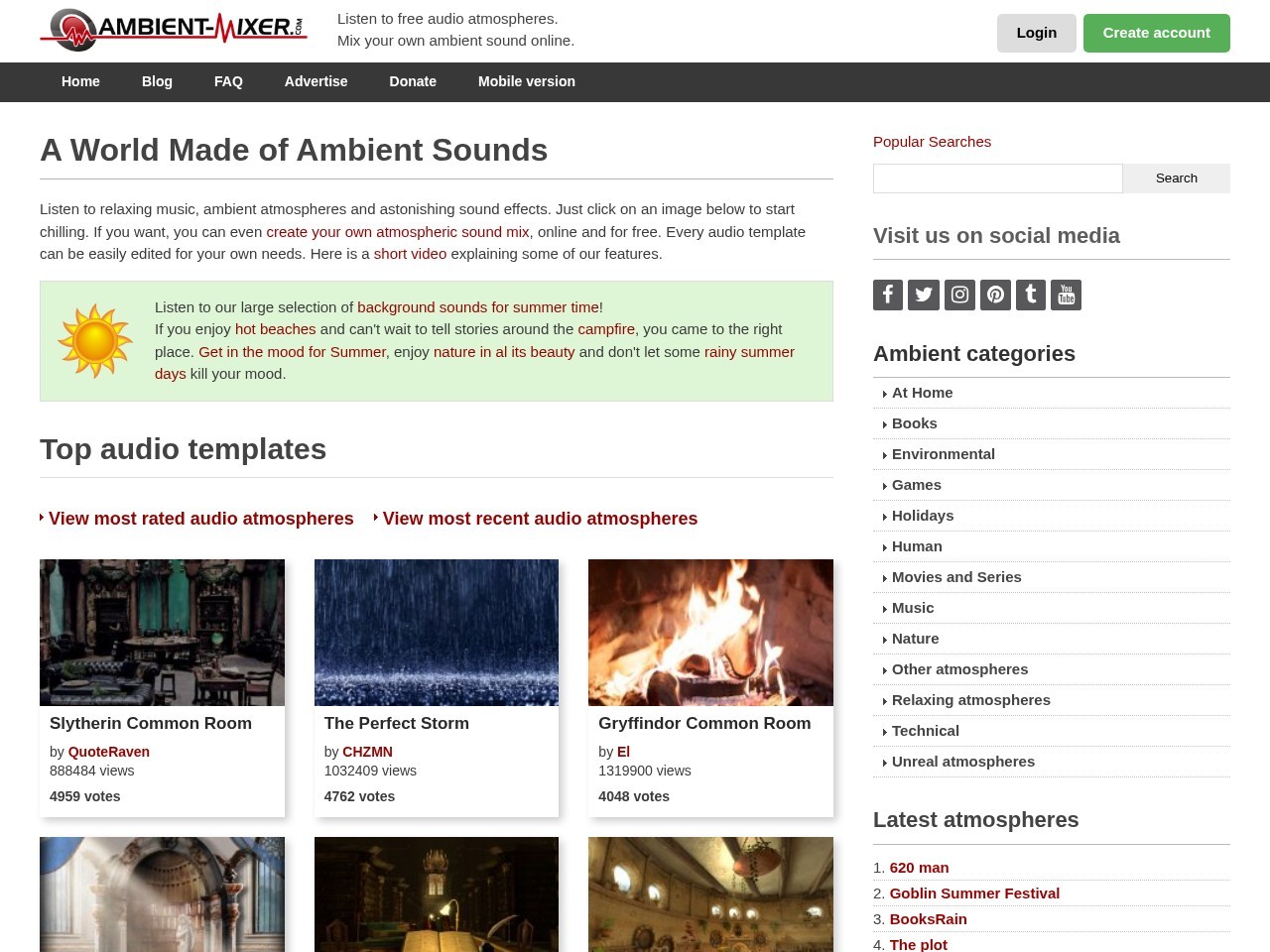 Ambient Mixer官网