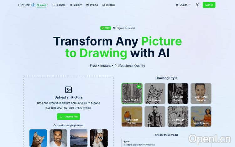 picture to drawing