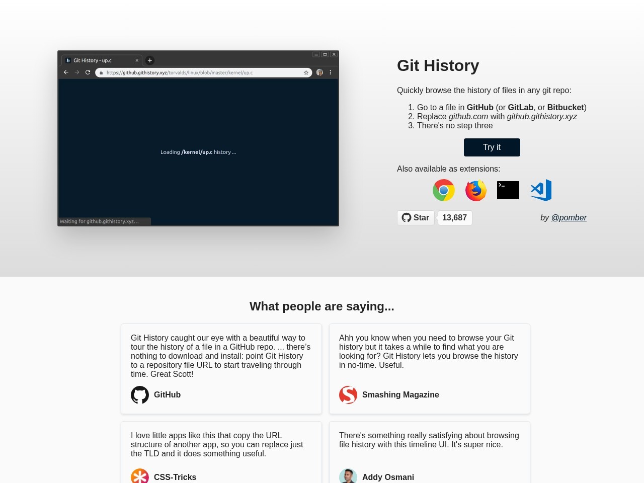 Git History官网