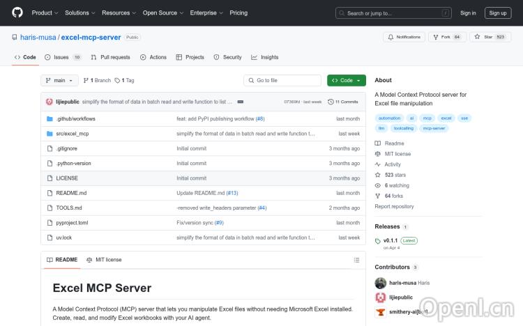 Excel MCP Server